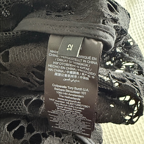 NWT Tory Burch Black Lace Shirtdress - Picture 7 of 8